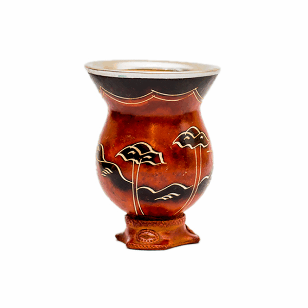 Cuia casco fino paisagem taça