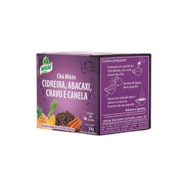 Barão | Chá Cidreira, Abacaxi, Cravo e Canela 14g (10 sachês)