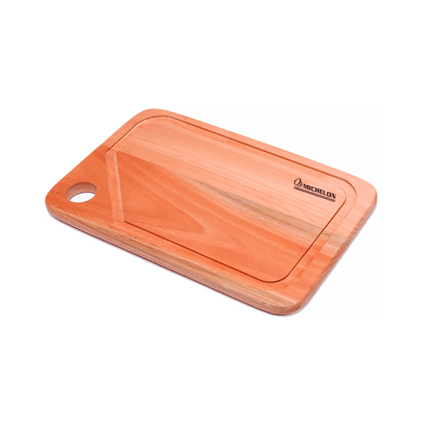 Tábua para carne com caneleta e furo