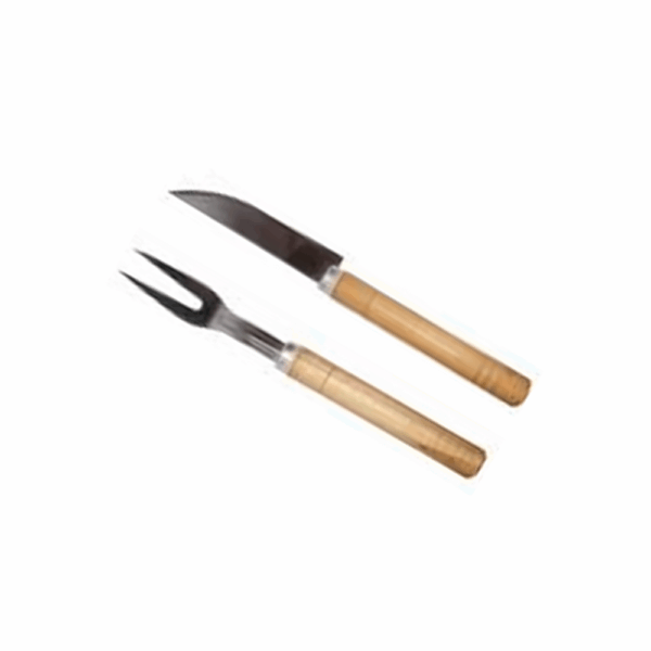 Conjunto garfo e faca com cabo estendido